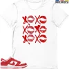 T-Shirt - Nike Dunk Low University Red (2020) - Sneaker-Matching T-Shirt (XO Repeat)