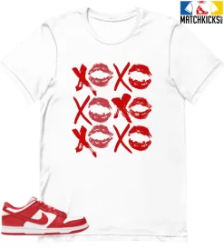 T-Shirt - Nike Dunk Low University Red (2020) - Sneaker-Matching T-Shirt (XO Repeat)