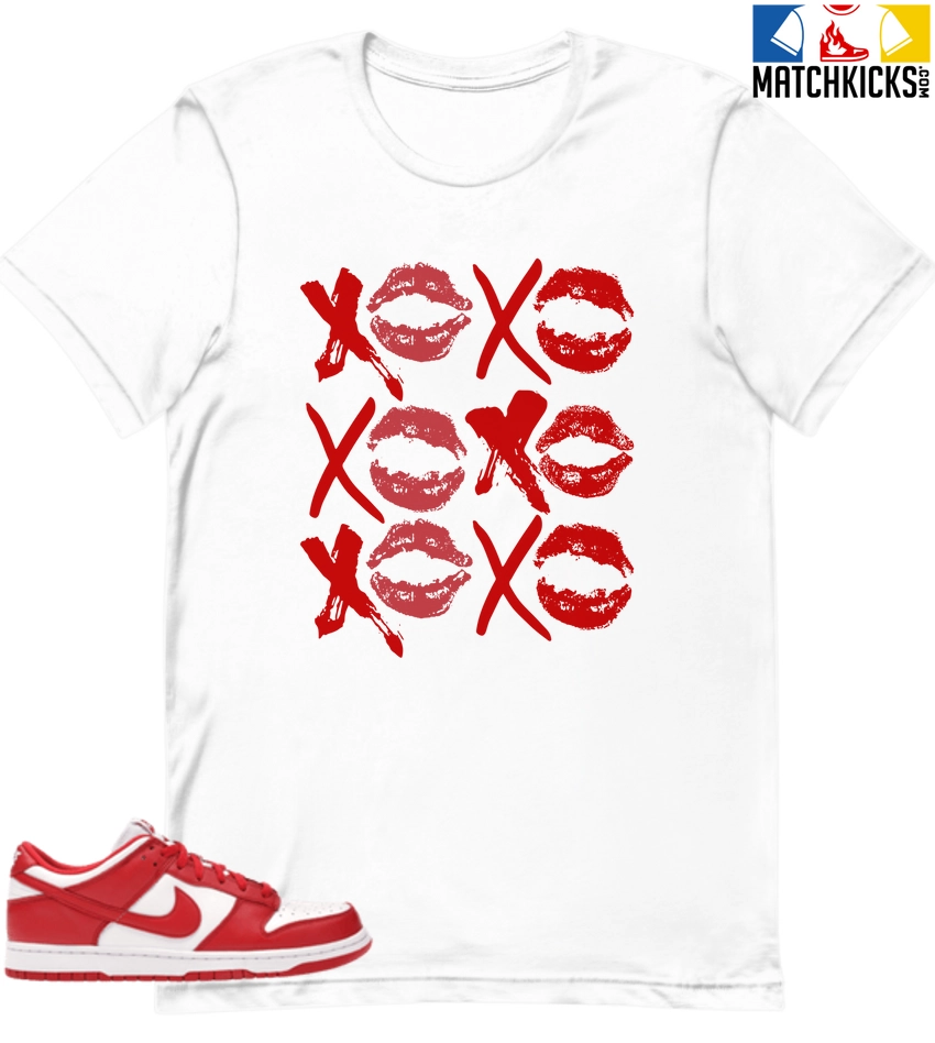 T-Shirt - Nike Dunk Low University Red (2020) - Sneaker-Matching T-Shirt (XO Repeat) 3 T-Shirt - Nike Dunk Low University Red (2020) - Sneaker-Matching T-Shirt (XO Repeat)