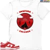 T-Shirt - Nike Dunk Low University Red (2020) - Sneaker-Matching T-Shirt (Inspire Change) -Nike Dunk shop online mockupGenerator 6156