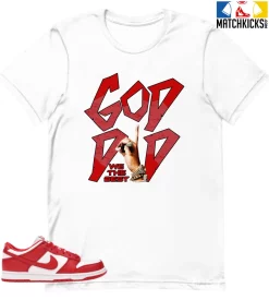 T-Shirt - Nike Dunk Low University Red (2020) - Sneaker-Matching T-Shirt (God Did)
