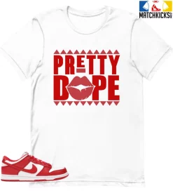 T-Shirt - Nike Dunk Low University Red (2020) - Sneaker-Matching T-Shirt (Pretty DOPE)