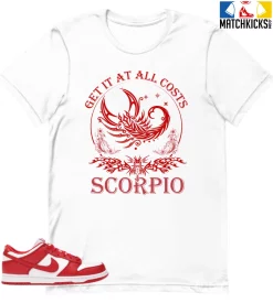 T-Shirt - Nike Dunk Low University Red (2020) - Sneaker-Matching T-Shirt (Scorpio)