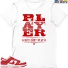 T-Shirt - Nike Dunk Low University Red (2020) - Sneaker-Matching T-Shirt (PLAYER But I Dont Play)