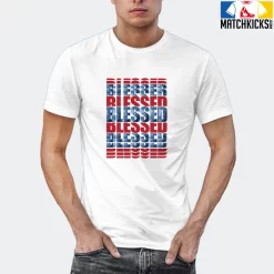 T-Shirt - Nike Dunk High Washed Denim Pack - Sneaker-Matching T-Shirt (BLESSED Many Times) -Nike Dunk shop online mockupGenerator 628