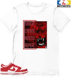 T-Shirt - Nike Dunk Low University Red (2020) - Sneaker-Matching T-Shirt (EVOLVE)