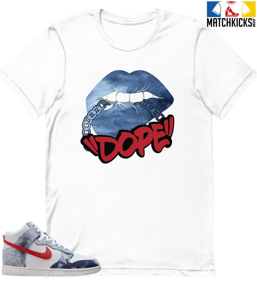 T-Shirt - Nike Dunk High Washed Denim Pack - Sneaker-Matching T-Shirt (!!DOPE!!) 3 T-Shirt - Nike Dunk High Washed Denim Pack - Sneaker-Matching T-Shirt (!!DOPE!!)