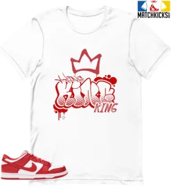 T-Shirt - Nike Dunk Low University Red (2020) - Sneaker-Matching T-Shirt (KING GRAF)
