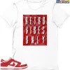 T-Shirt - Nike Dunk Low University Red (2020) - Sneaker-Matching T-Shirt (Retro Vibes Only) -Nike Dunk shop online mockupGenerator 6354