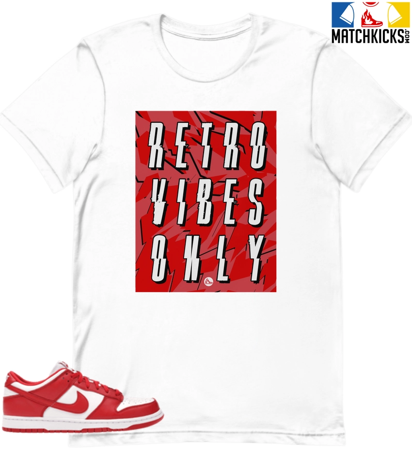 T-Shirt - Nike Dunk Low University Red (2020) - Sneaker-Matching T-Shirt (Retro Vibes Only) 3 T-Shirt - Nike Dunk Low University Red (2020) - Sneaker-Matching T-Shirt (Retro Vibes Only)