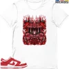 T-Shirt - Nike Dunk Low University Red (2020) - Sneaker-Matching T-Shirt (ONI Mask)