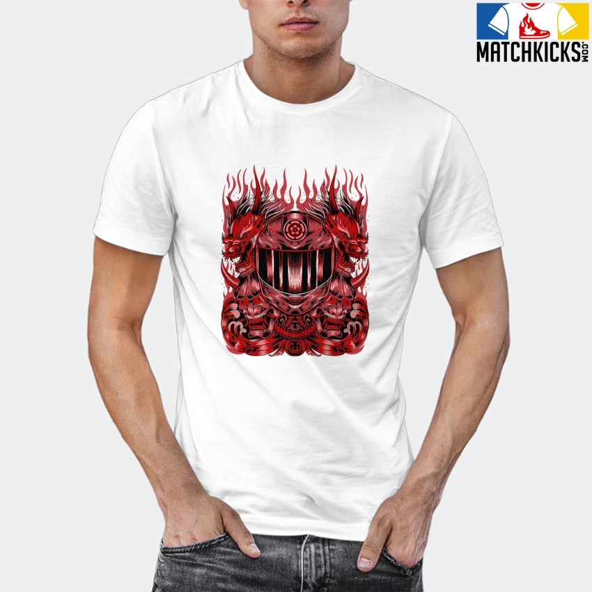 T-Shirt - Nike Dunk Low University Red (2020) - Sneaker-Matching T-Shirt (ONI Mask) 12 T-Shirt - Nike Dunk Low University Red (2020) - Sneaker-Matching T-Shirt (ONI Mask) - Image 10