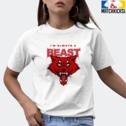 T-Shirt - Nike Dunk Low University Red (2020) - Sneaker-Matching T-Shirt (Im Always A BEAST) -Nike Dunk shop online mockupGenerator 6386