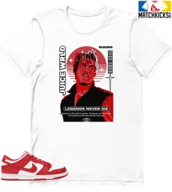 T-Shirt - Nike Dunk Low University Red (2020) - Sneaker-Matching T-Shirt (Juice Wrld)