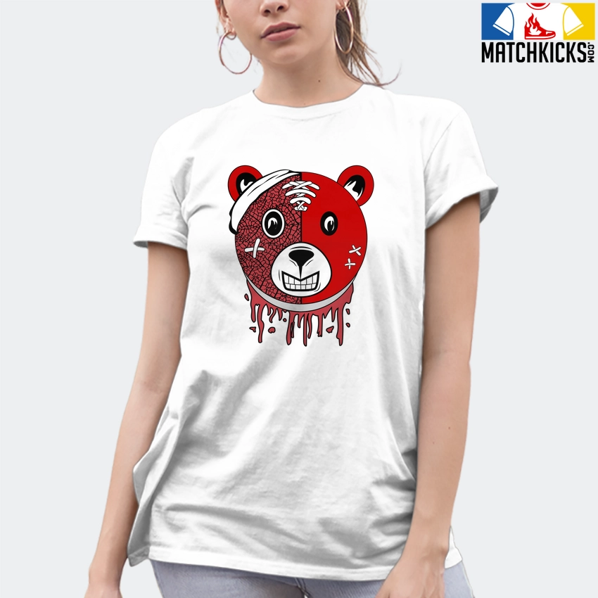 T-Shirt - Nike Dunk Low University Red (2020) - Sneaker-Matching T-Shirt (Bear Face) 10 T-Shirt - Nike Dunk Low University Red (2020) - Sneaker-Matching T-Shirt (Bear Face) - Image 8