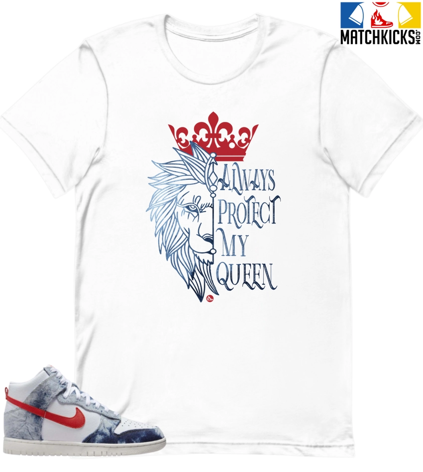 T-Shirt - Nike Dunk High Washed Denim Pack - Sneaker-Matching T-Shirt (MALE KING) 3 T-Shirt - Nike Dunk High Washed Denim Pack - Sneaker-Matching T-Shirt (MALE KING)