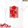 T-Shirt - Nike Dunk Low University Red (2020) - Sneaker-Matching T-Shirt (Wild Flower) -Nike Dunk shop online mockupGenerator 6471