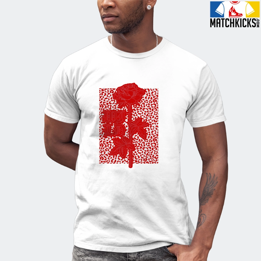 T-Shirt - Nike Dunk Low University Red (2020) - Sneaker-Matching T-Shirt (Wild Flower) 7 T-Shirt - Nike Dunk Low University Red (2020) - Sneaker-Matching T-Shirt (Wild Flower) - Image 5