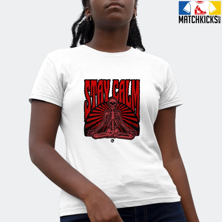 T-Shirt - Nike Dunk Low University Red (2020) - Sneaker-Matching T-Shirt (Stay Calm) 4 T-Shirt - Nike Dunk Low University Red (2020) - Sneaker-Matching T-Shirt (Stay Calm) - Image 2