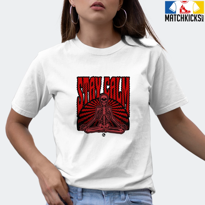 T-Shirt - Nike Dunk Low University Red (2020) - Sneaker-Matching T-Shirt (Stay Calm) 9 T-Shirt - Nike Dunk Low University Red (2020) - Sneaker-Matching T-Shirt (Stay Calm) - Image 7