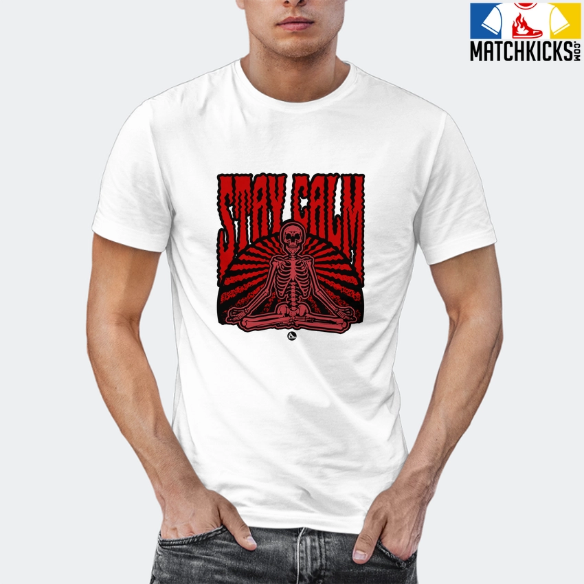 T-Shirt - Nike Dunk Low University Red (2020) - Sneaker-Matching T-Shirt (Stay Calm) 12 T-Shirt - Nike Dunk Low University Red (2020) - Sneaker-Matching T-Shirt (Stay Calm) - Image 10