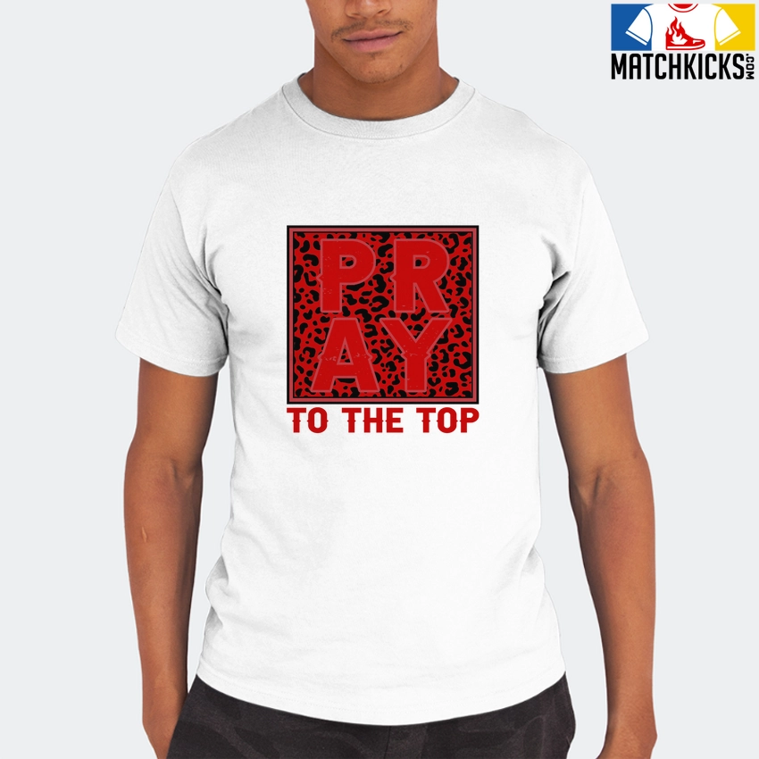 T-Shirt - Nike Dunk Low University Red (2020) - Sneaker-Matching T-Shirt (PRAY To The Top) 8 T-Shirt - Nike Dunk Low University Red (2020) - Sneaker-Matching T-Shirt (PRAY To The Top) - Image 6