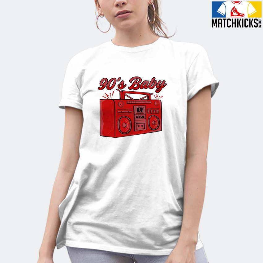 T-Shirt - Nike Dunk Low University Red (2020) - Sneaker-Matching T-Shirt (90's Baby Radio) 10 T-Shirt - Nike Dunk Low University Red (2020) - Sneaker-Matching T-Shirt (90's Baby Radio) - Image 8