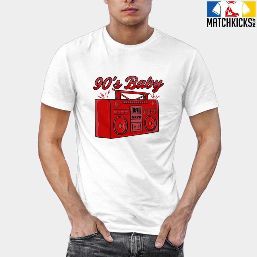 T-Shirt - Nike Dunk Low University Red (2020) - Sneaker-Matching T-Shirt (90's Baby Radio) 12 T-Shirt - Nike Dunk Low University Red (2020) - Sneaker-Matching T-Shirt (90's Baby Radio) - Image 10