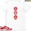 T-Shirt - Nike Dunk Low University Red (2020) - Sneaker-Matching T-Shirt (Three Bad Skulls)