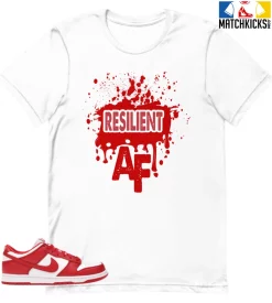 T-Shirt - Nike Dunk Low University Red (2020) - Sneaker-Matching T-Shirt (Resilient AF)