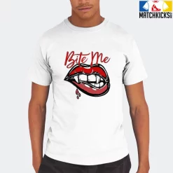 T-Shirt - Nike Dunk Low University Red (2020) - Sneaker-Matching T-Shirt (Bite Me) -Nike Dunk shop online mockupGenerator 6583