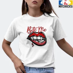 T-Shirt - Nike Dunk Low University Red (2020) - Sneaker-Matching T-Shirt (Bite Me) -Nike Dunk shop online mockupGenerator 6584