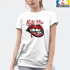 T-Shirt - Nike Dunk Low University Red (2020) - Sneaker-Matching T-Shirt (Bite Me) -Nike Dunk shop online mockupGenerator 6585