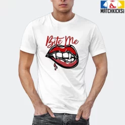 T-Shirt - Nike Dunk Low University Red (2020) - Sneaker-Matching T-Shirt (Bite Me) -Nike Dunk shop online mockupGenerator 6587