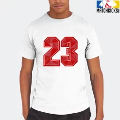 T-Shirt - Nike Dunk Low University Red (2020) - Sneaker-Matching T-Shirt (23 Number Design 1) -Nike Dunk shop online mockupGenerator 6601