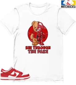 T-Shirt - Nike Dunk Low University Red (2020) - Sneaker-Matching T-Shirt (Skelo-Bear)
