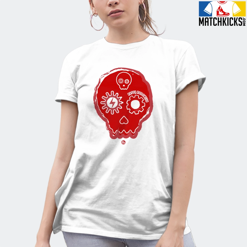 T-Shirt - Nike Dunk Low University Red (2020) - Sneaker-Matching T-Shirt (Halloween Skull) 10 T-Shirt - Nike Dunk Low University Red (2020) - Sneaker-Matching T-Shirt (Halloween Skull) - Image 8