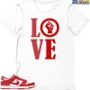 T-Shirt - Nike Dunk Low University Red (2020) - Sneaker-Matching T-Shirt (Love - BLM) -Nike Dunk shop online mockupGenerator 6687
