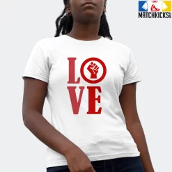 T-Shirt - Nike Dunk Low University Red (2020) - Sneaker-Matching T-Shirt (Love - BLM) -Nike Dunk shop online mockupGenerator 6688