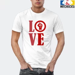 T-Shirt - Nike Dunk Low University Red (2020) - Sneaker-Matching T-Shirt (Love - BLM) -Nike Dunk shop online mockupGenerator 6695