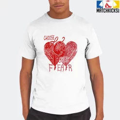 T-Shirt - Nike Dunk Low University Red (2020) - Sneaker-Matching T-Shirt (Choose LOVE Over Fear) 17 T-Shirt - Nike Dunk Low University Red (2020) - Sneaker-Matching T-Shirt (Choose LOVE Over Fear) -Nike Dunk shop online mockupGenerator 6709