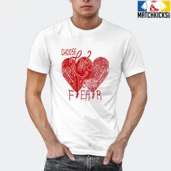 T-Shirt - Nike Dunk Low University Red (2020) - Sneaker-Matching T-Shirt (Choose LOVE Over Fear) 21 T-Shirt - Nike Dunk Low University Red (2020) - Sneaker-Matching T-Shirt (Choose LOVE Over Fear) -Nike Dunk shop online mockupGenerator 6713