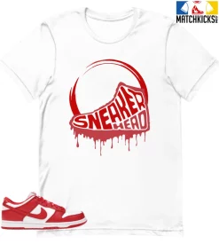 T-Shirt - Nike Dunk Low University Red (2020) - Sneaker-Matching T-Shirt (SneakerHead Inside)