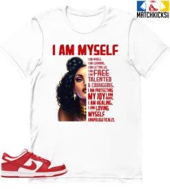 T-Shirt - Nike Dunk Low University Red (2020) - Sneaker-Matching T-Shirt (I AM MYSELF)