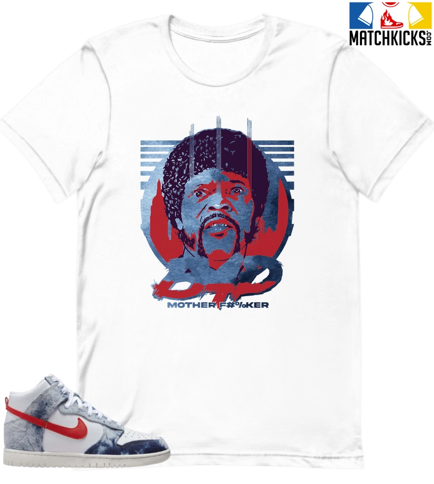 T-Shirt - Nike Dunk High Washed Denim Pack - Sneaker-Matching T-Shirt (Bad) 3 T-Shirt - Nike Dunk High Washed Denim Pack - Sneaker-Matching T-Shirt (Bad)