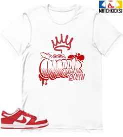 T-Shirt - Nike Dunk Low University Red (2020) - Sneaker-Matching T-Shirt (QUEEN GRAF)