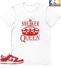 T-Shirt - Nike Dunk Low University Red (2020) - Sneaker-Matching T-Shirt (SNEAKER QUEEN)