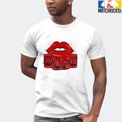 T-Shirt - Nike Dunk Low University Red (2020) - Sneaker-Matching T-Shirt (Dope Lips) -Nike Dunk shop online mockupGenerator 6762