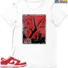 T-Shirt - Nike Dunk Low University Red (2020) - Sneaker-Matching T-Shirt (HAND In HAND LOVE NEVER FAILS)