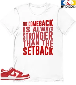 T-Shirt - Nike Dunk Low University Red (2020) - Sneaker-Matching T-Shirt (The Comeback)